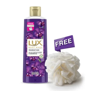 Lux Body Wash Fragrant Skin Black Orchid Scent & Juniper Oil (245ml) Loofah