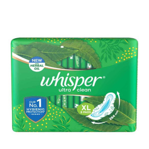 Whisper Ultra Clean Wings Sanitary Napkins XL